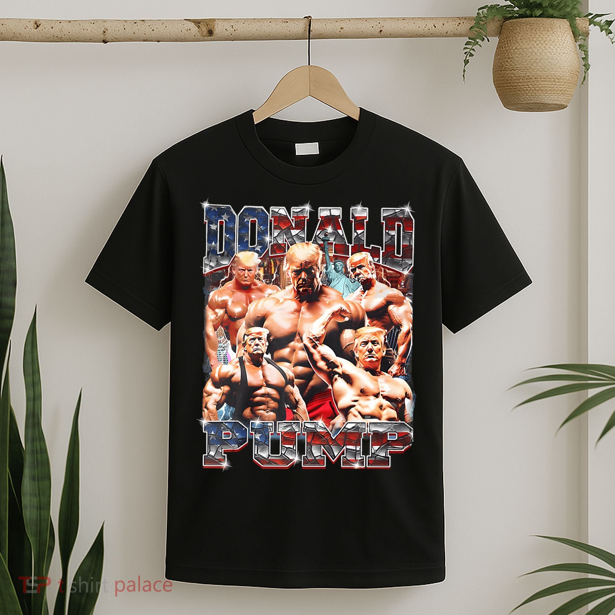 Donald Pump Trump 2024 Weight Lifting Gym Fitness T-Shirt