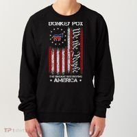 Donkey Pox The Disease Destroying America Funny Anti Biden Women's Sweatshirt thumb 0