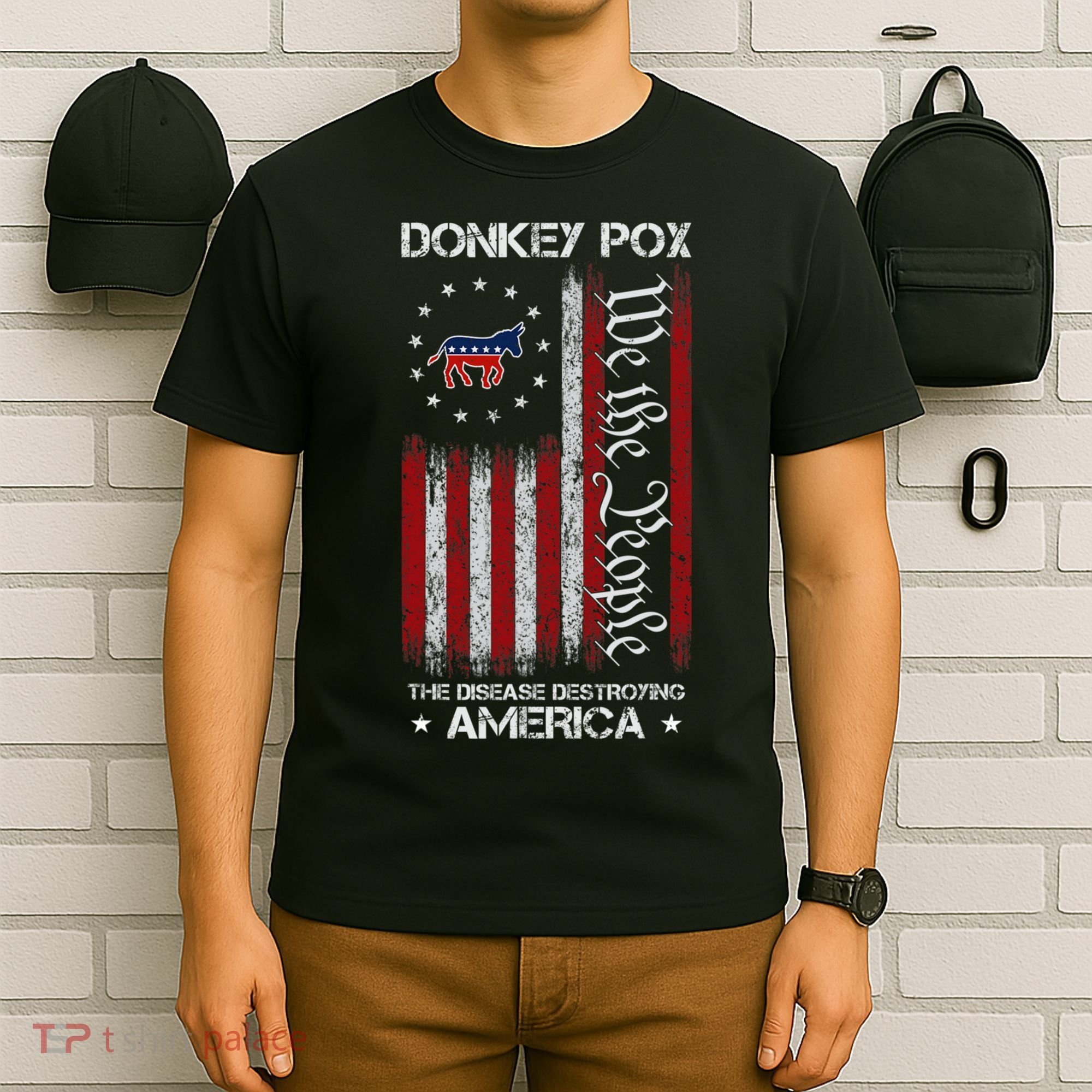 Donkey Pox The Disease Destroying America Funny Anti Biden T-Shirt