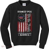 Donkey Pox The Disease Destroying America Funny Anti Biden Kids Sweatshirt thumb 0