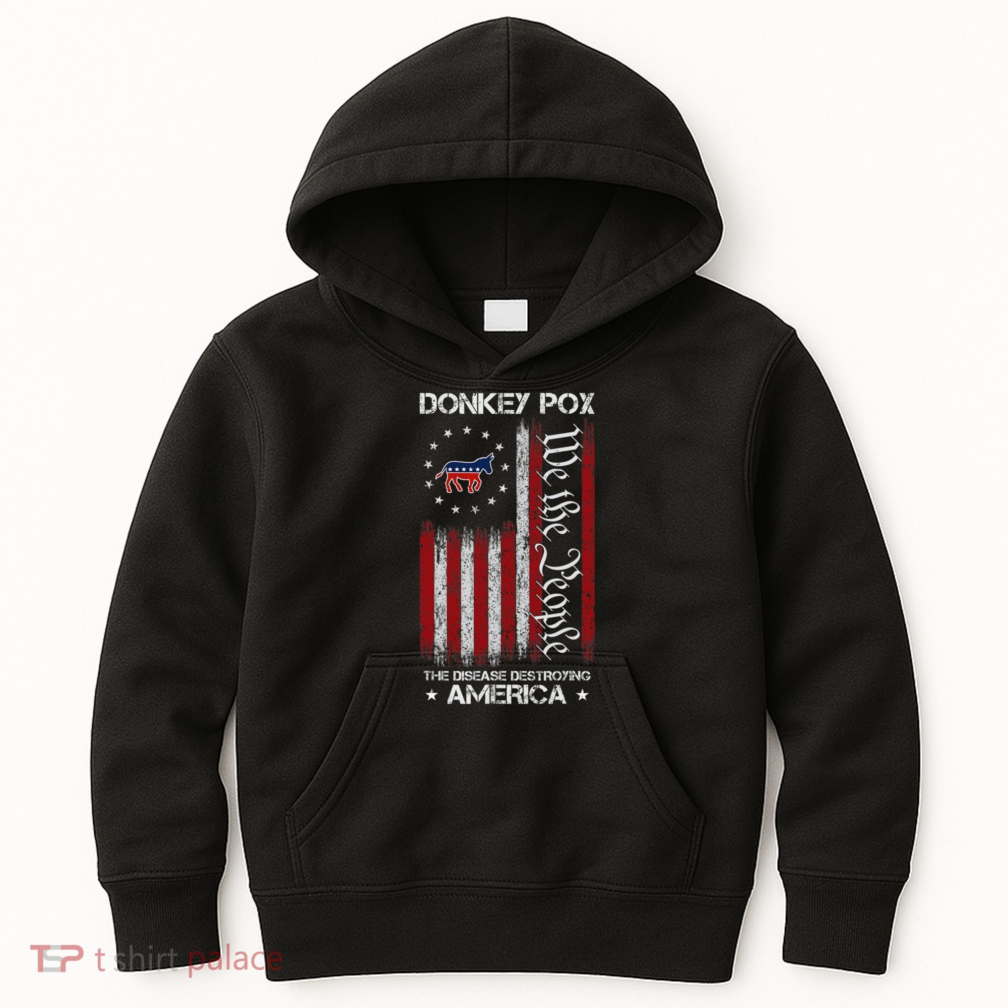 Donkey Pox The Disease Destroying America Funny Anti Biden Kids Hoodie
