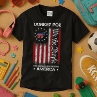 Donkey Pox The Disease Destroying America Funny Anti Biden Kids T-Shirt thumb 3