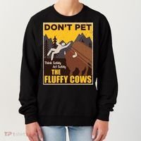 Don't Pet The Fluffy Cows Bison Buffalo Women's Sweatshirt thumb 0