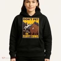 Don't Pet The Fluffy Cows Bison Buffalo Hoodie thumb 5