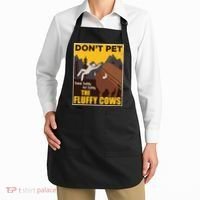 Don't Pet The Fluffy Cows Bison Buffalo Apron thumb 2