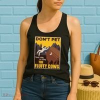Don't Pet The Fluffy Cows Bison Buffalo Women's Tank Top thumb 2