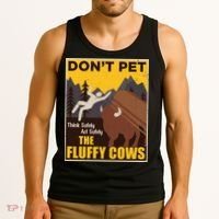 Don't Pet The Fluffy Cows Bison Buffalo Tank Top thumb 3