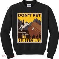 Don't Pet The Fluffy Cows Bison Buffalo Kids Sweatshirt thumb 0