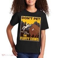 Don't Pet The Fluffy Cows Bison Buffalo Kids T-Shirt thumb 2