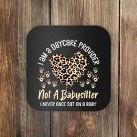 Daycare Provider Teacher Childcare Worker Leopard Heart Fun Coaster thumb 0
