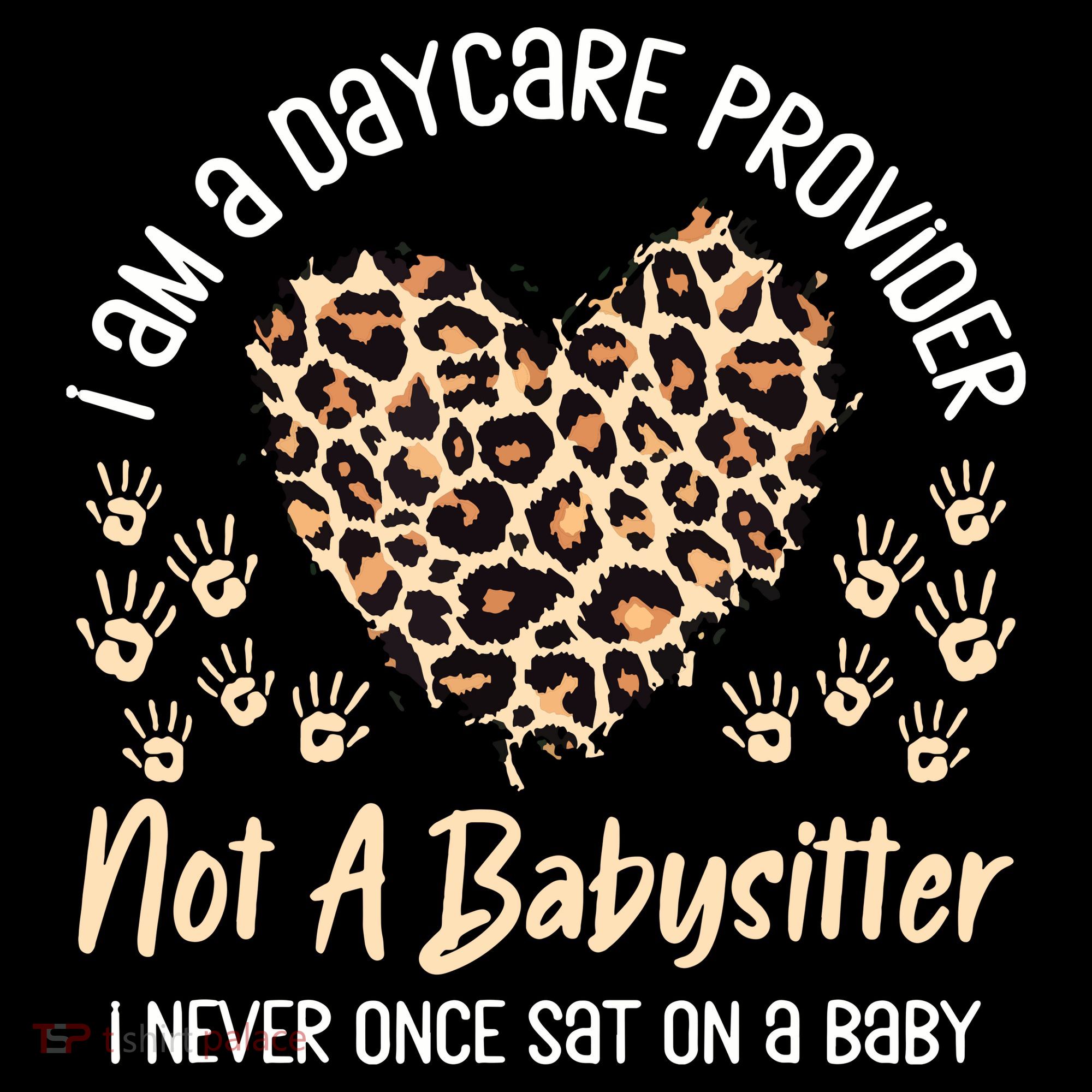 Daycare Provider Teacher Childcare Worker Leopard Heart Fun Women's Hoodie