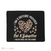 Daycare Provider Teacher Childcare Worker Leopard Heart Fun Mousepad thumb 0