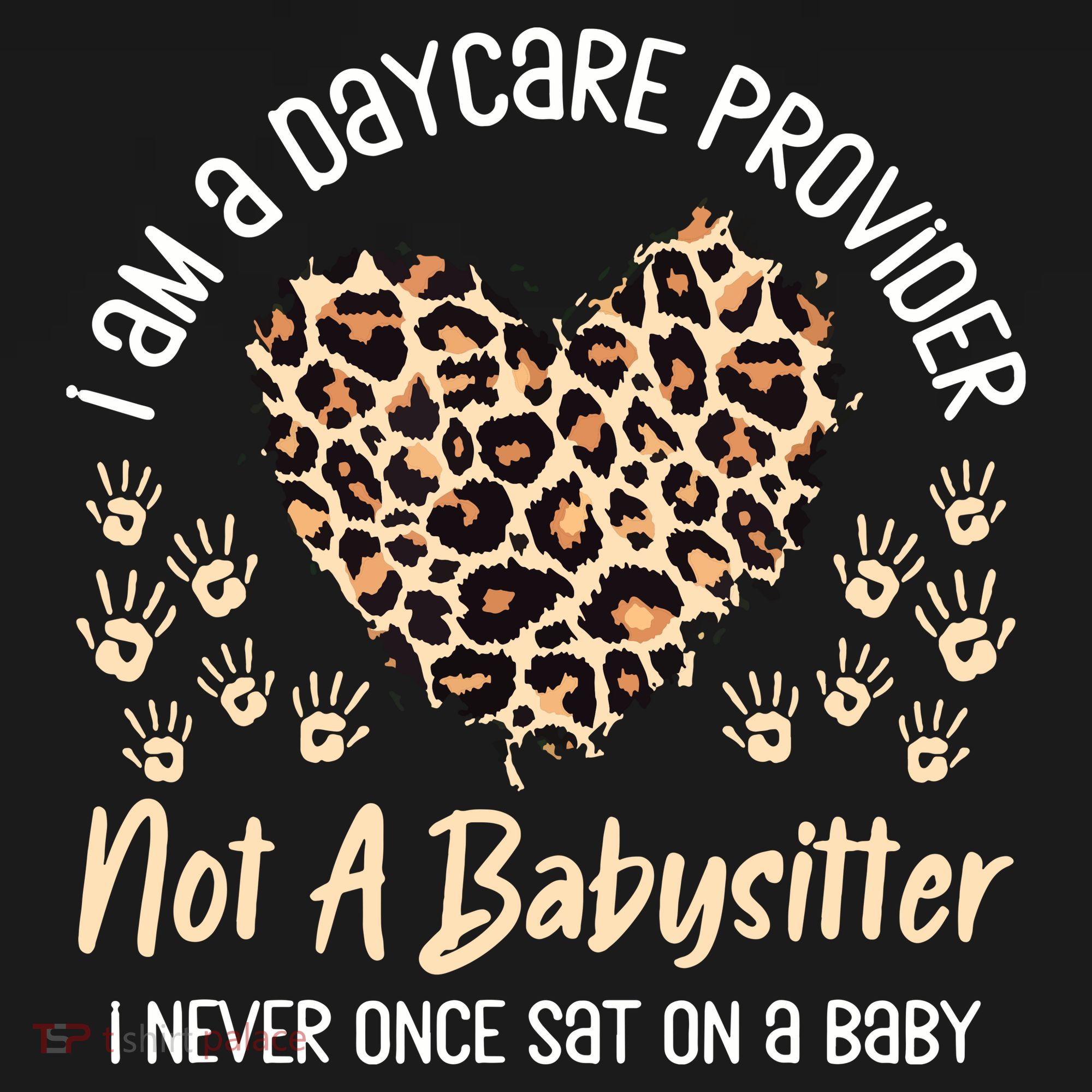 Daycare Provider Teacher Childcare Worker Leopard Heart Fun Mousepad