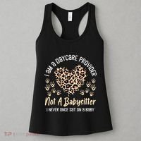 Daycare Provider Teacher Childcare Worker Leopard Heart Fun Women's Tank Top thumb 3