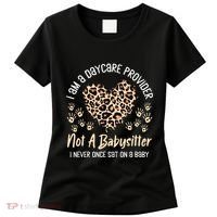 Daycare Provider Teacher Childcare Worker Leopard Heart Fun Women's T-Shirt thumb 0
