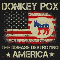 Donkey Pox The Disease Destroying America Funny Anti Biden Backpack thumb 2