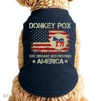 Donkey Pox The Disease Destroying America Funny Anti Biden Doggie Tank thumb 0