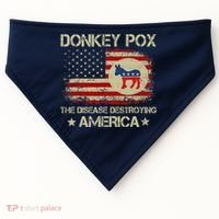 Donkey Pox The Disease Destroying America Funny Anti Biden USA-Made Doggie Bandana thumb 0