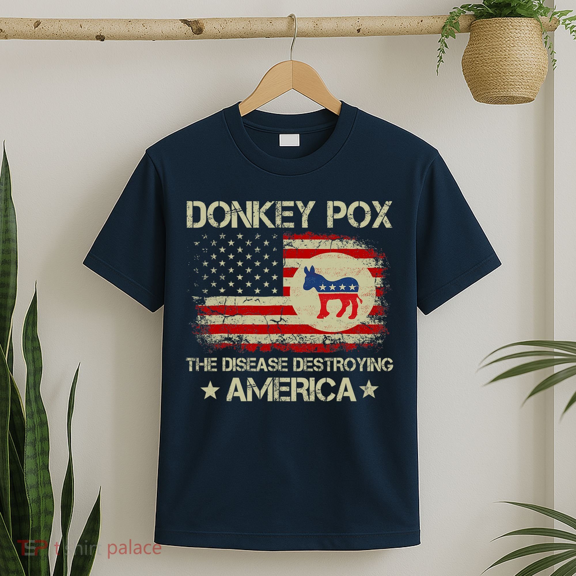 Donkey Pox The Disease Destroying America Funny Anti Biden T-Shirt