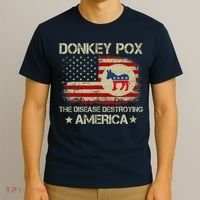Donkey Pox The Disease Destroying America Funny Anti Biden T-Shirt thumb 3