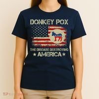 Donkey Pox The Disease Destroying America Funny Anti Biden T-Shirt thumb 4