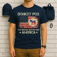Donkey Pox The Disease Destroying America Funny Anti Biden T-Shirt thumb 6
