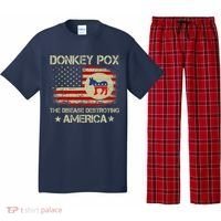 Donkey Pox The Disease Destroying America Funny Anti Biden Pajama Set thumb 0