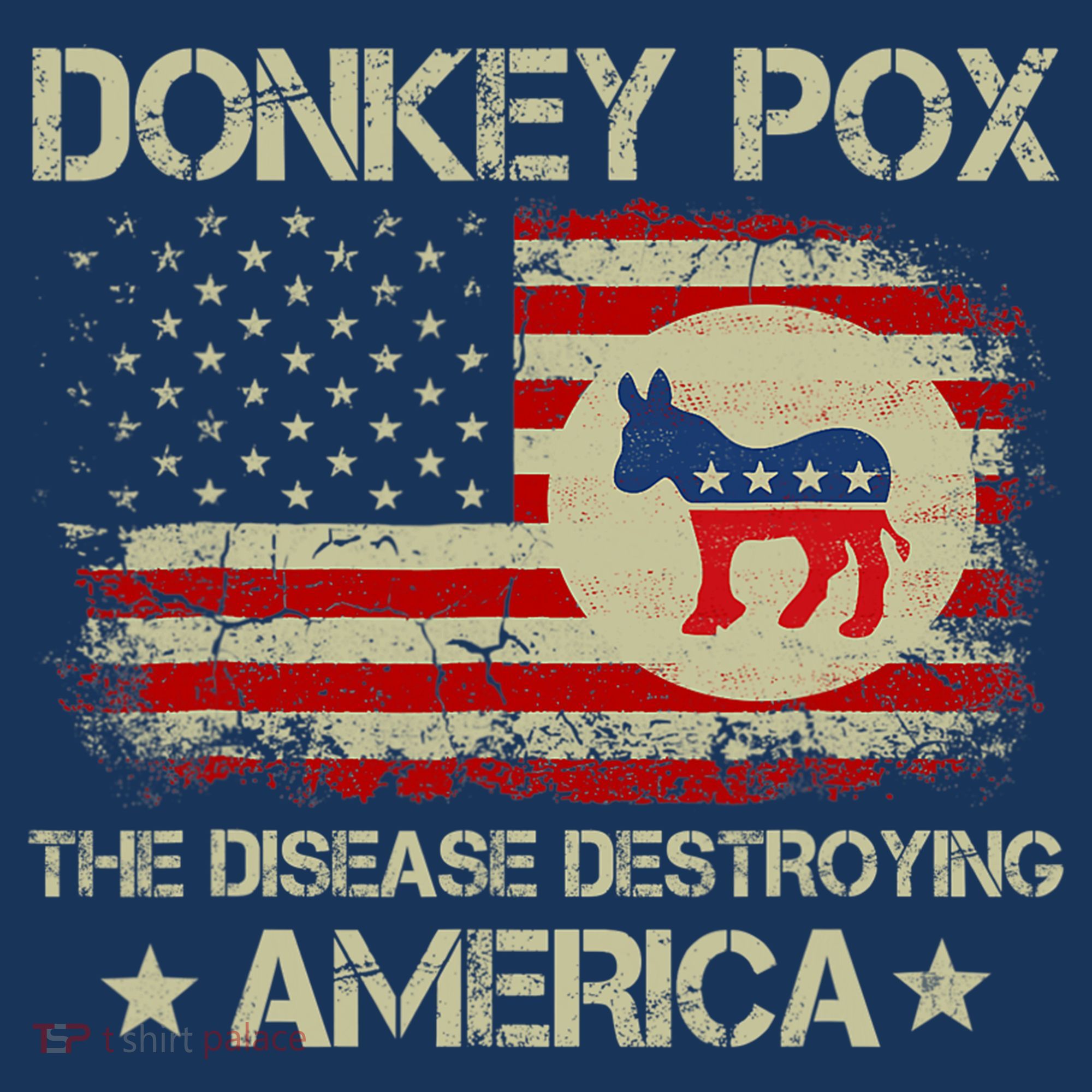Donkey Pox The Disease Destroying America Funny Anti Biden Women's Hoodie