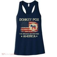 Donkey Pox The Disease Destroying America Funny Anti Biden Women's Tank Top thumb 0