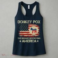 Donkey Pox The Disease Destroying America Funny Anti Biden Women's Tank Top thumb 3