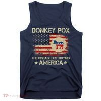 Donkey Pox The Disease Destroying America Funny Anti Biden Tank Top thumb 0