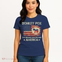 Donkey Pox The Disease Destroying America Funny Anti Biden Women's T-Shirt thumb 4