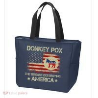Donkey Pox The Disease Destroying America Funny Anti Biden Tote Bag thumb 3