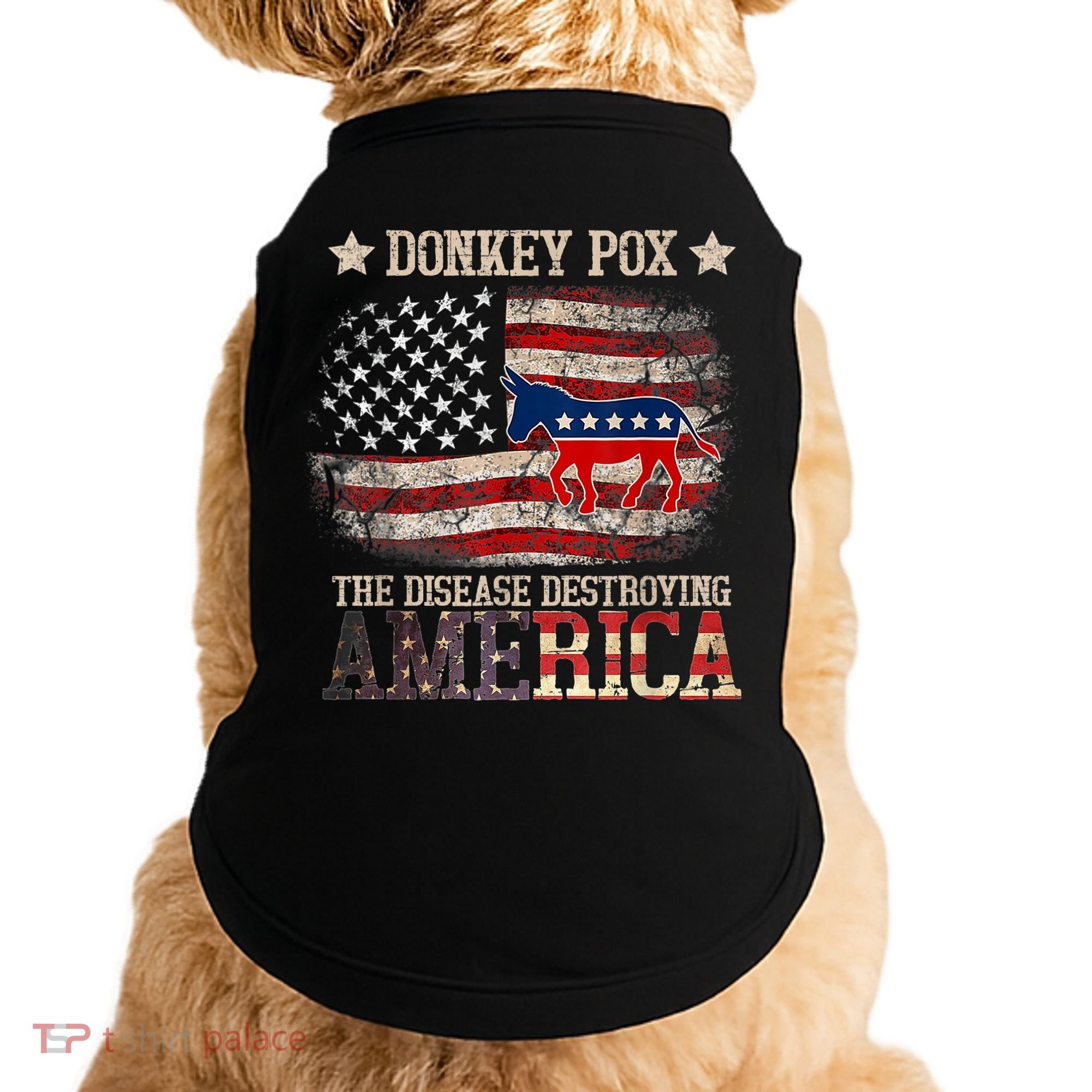 Donkey Pox The Disease Destroying America Funny Doggie Tank