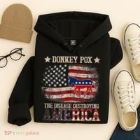 Donkey Pox The Disease Destroying America Funny Hoodie thumb 4
