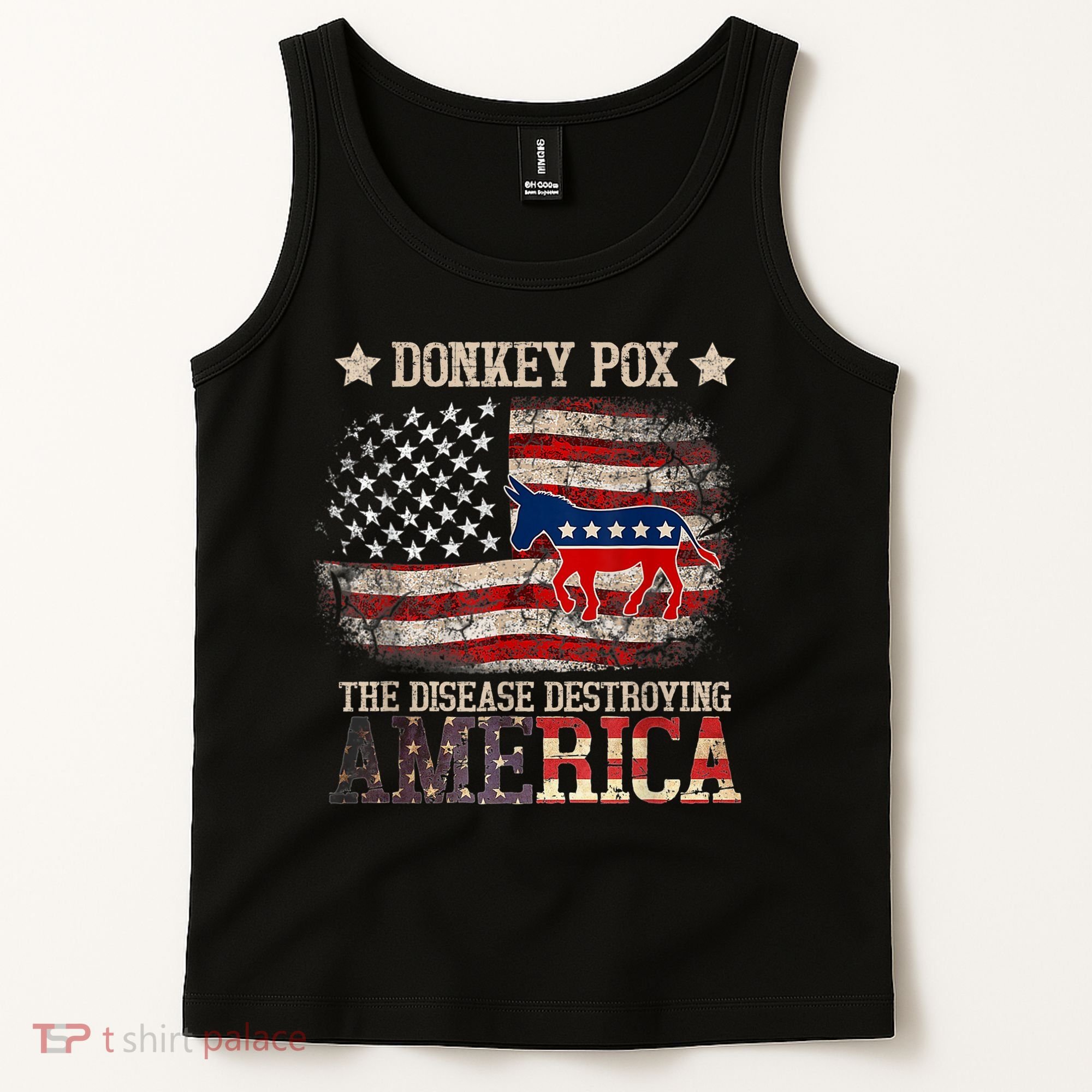 Donkey Pox The Disease Destroying America Funny Tank Top