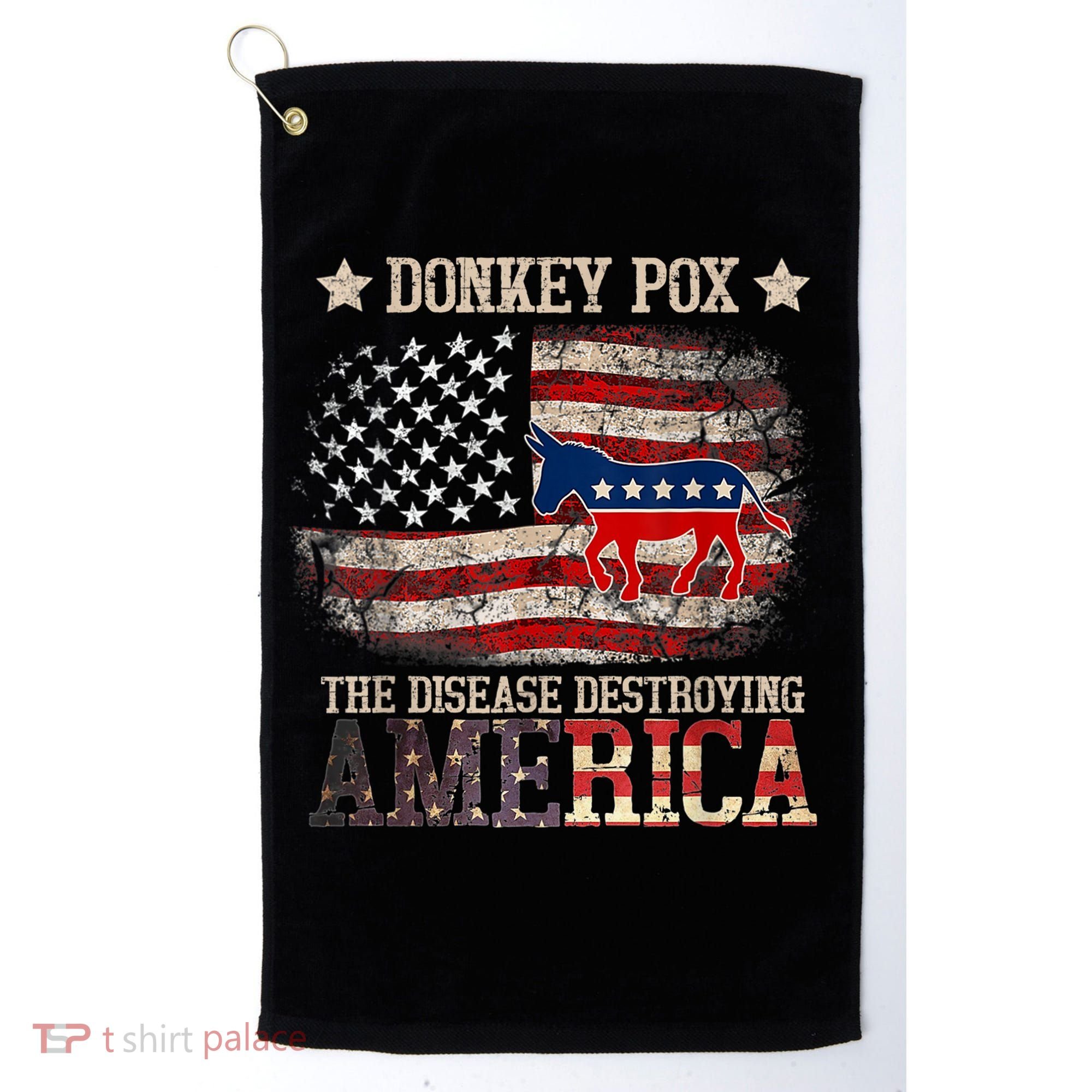 Donkey Pox The Disease Destroying America Funny Golf Towel