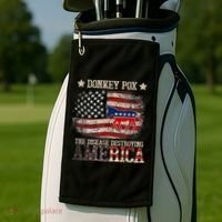 Donkey Pox The Disease Destroying America Funny Golf Towel thumb 2