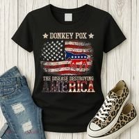 Donkey Pox The Disease Destroying America Funny Women's T-Shirt thumb 3
