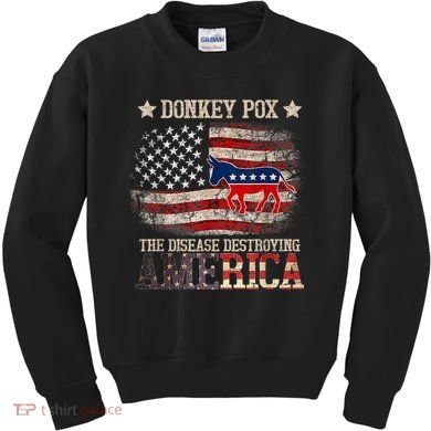 Donkey Pox The Disease Destroying America Funny Kids Sweatshirt