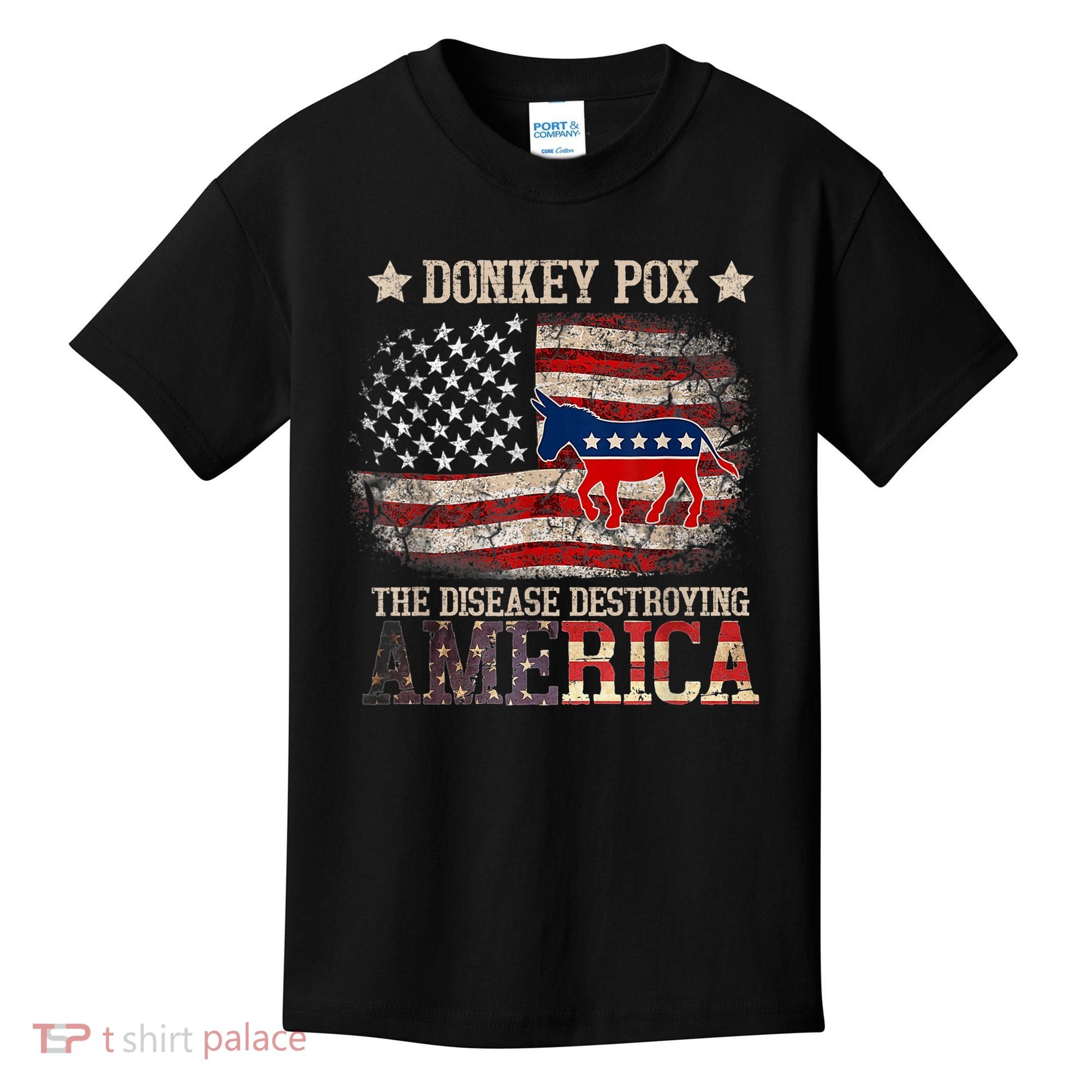 Donkey Pox The Disease Destroying America Funny Kids T-Shirt