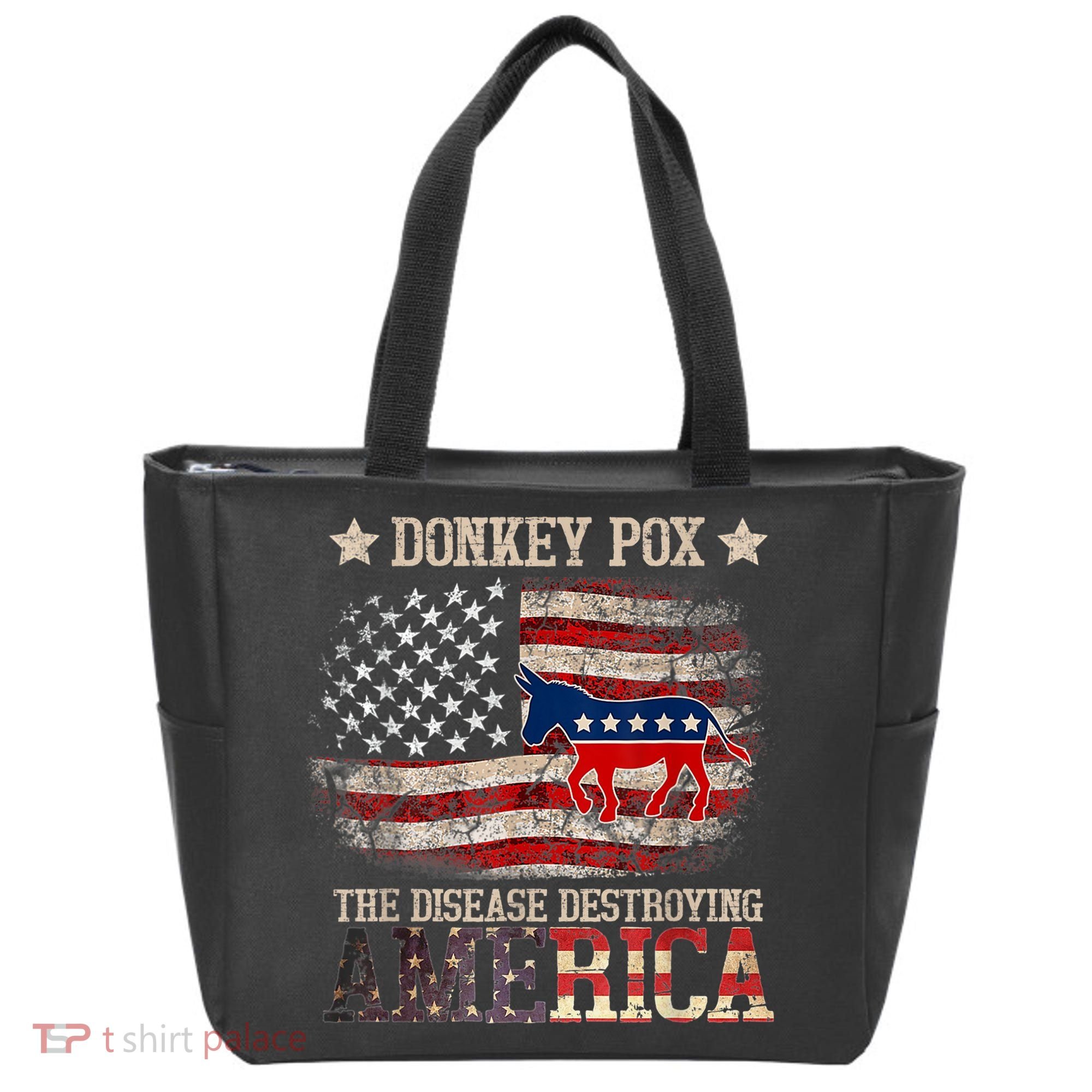 Donkey Pox The Disease Destroying America Funny Tote Bag