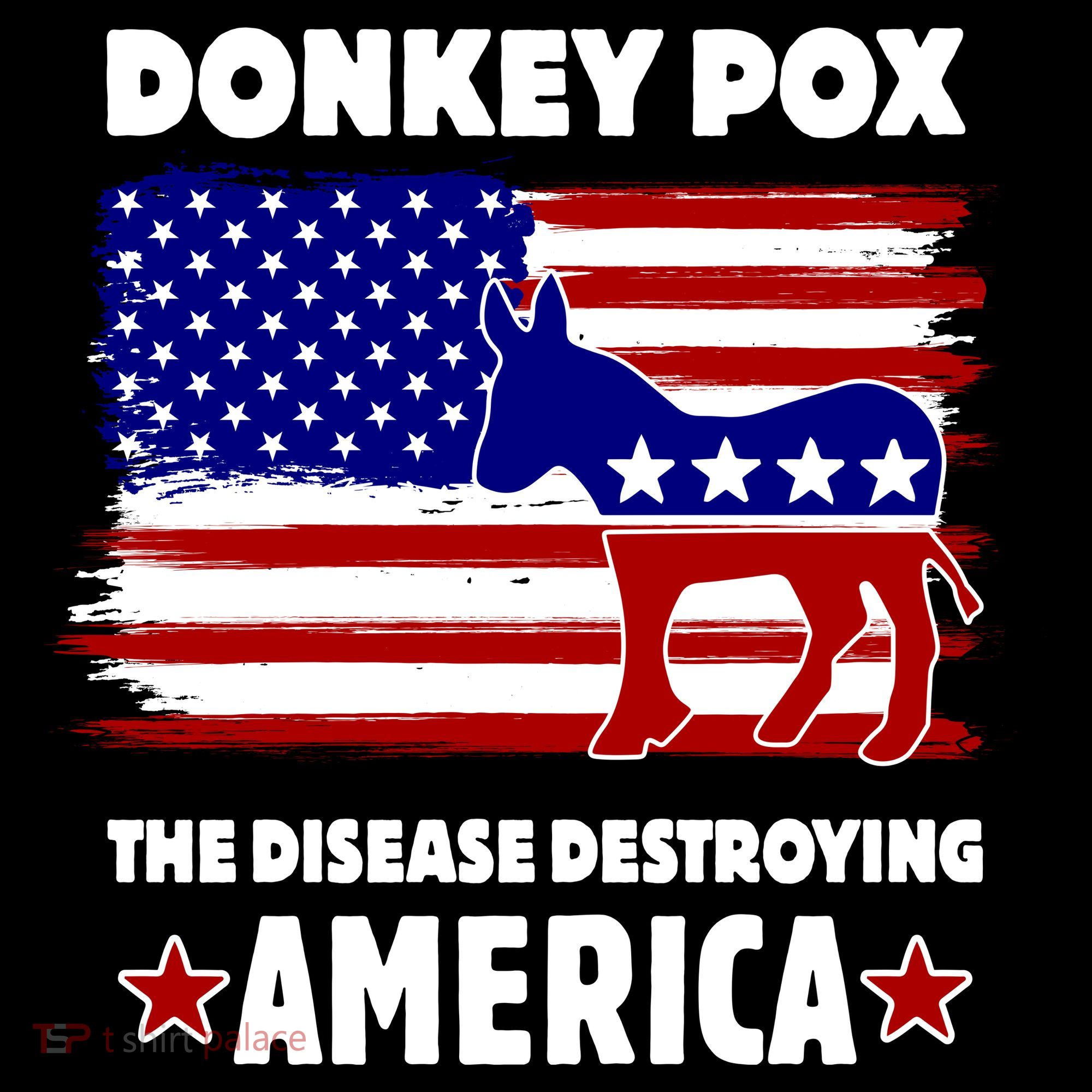 Donkey Pox The Real Problem Destroying America USA Funny Ornament