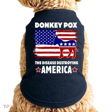 Donkey Pox The Real Problem Destroying America USA Funny Doggie Tank