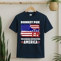 Donkey Pox The Real Problem Destroying America USA Funny T-Shirt thumb 2