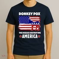 Donkey Pox The Real Problem Destroying America USA Funny T-Shirt thumb 3