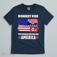 Donkey Pox The Real Problem Destroying America USA Funny T-Shirt thumb 5