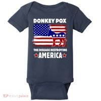 Donkey Pox The Real Problem Destroying America USA Funny Baby Bodysuit thumb 0