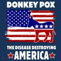 Donkey Pox The Real Problem Destroying America USA Funny Baby Bodysuit thumb 2