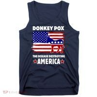 Donkey Pox The Real Problem Destroying America USA Funny Tank Top thumb 0